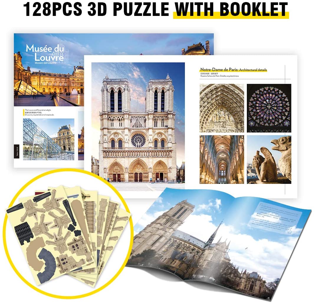 Puzzle 3d - Paris Led Cityline, Puzzle 3d Regalo Bambino 8 Anni, Puzzle 3d  Per Adulti E Puzzle 3d Per Bambini, Modellini Da Costruire, Giochi Per  Bambini