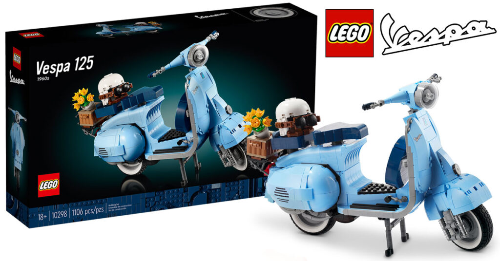  LEGO Icons Vespa 125 Scooter Model Building Kit 10298, Vintage  Italian Iconic Model Moped, Display Home Décor Set for Adults, Relaxing  Creative Hobbies, Gift Idea : Toys & Games