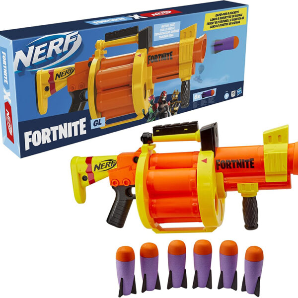 Nerf Fortnite GL Rocket-Firing Blaster – 6-Rocket Hasbro