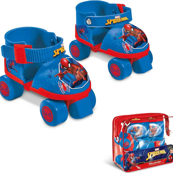 Set patina me 4 rrota, Roller 4 Wheels Spiderman Skates Set Mondo