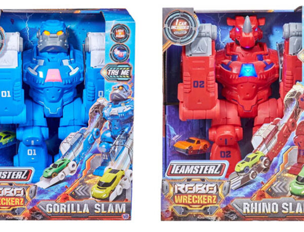 Robot Gorilla Slam & Rhino Slam Seti i Lojërave Teamsterz Robo Wreckers Teamsterz