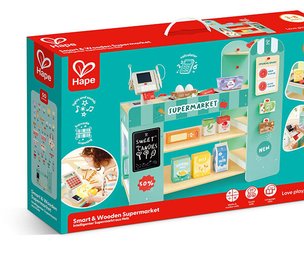 Supermarket druri i zgjuar,  Smart & Wooden Supermarket Hape
