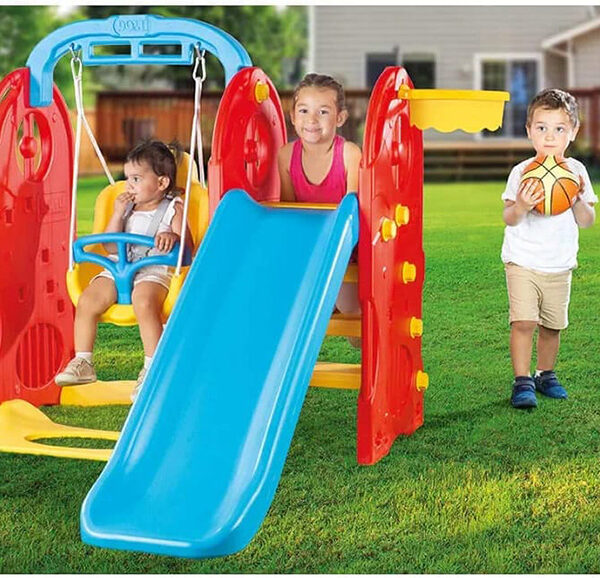 Set lojrash 4 në 1, 4-In-1 Kids Garden Playground Set Dolu