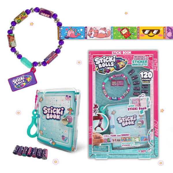 Byzylykë Sticki Rolls - Wearable Shareable Sticker Jewelry - Sticki Book Kit