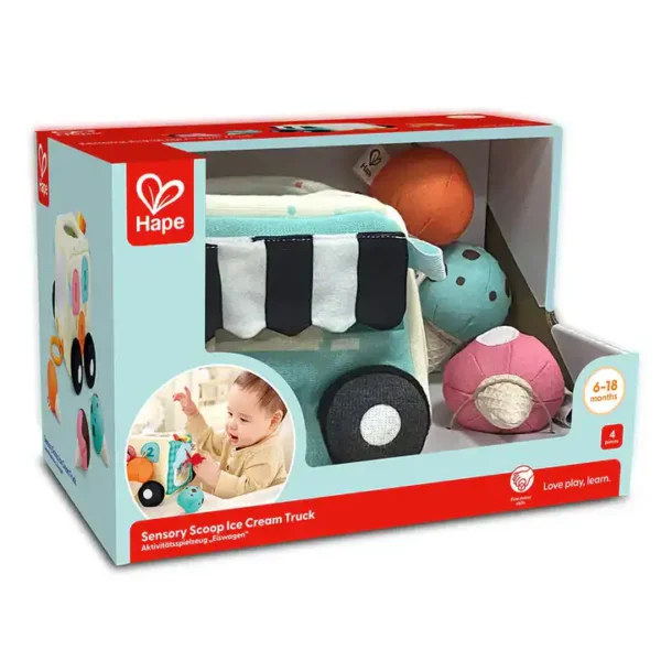 Set pelushi ndijor, Sensory Scoop Ice Cream Truck Hape