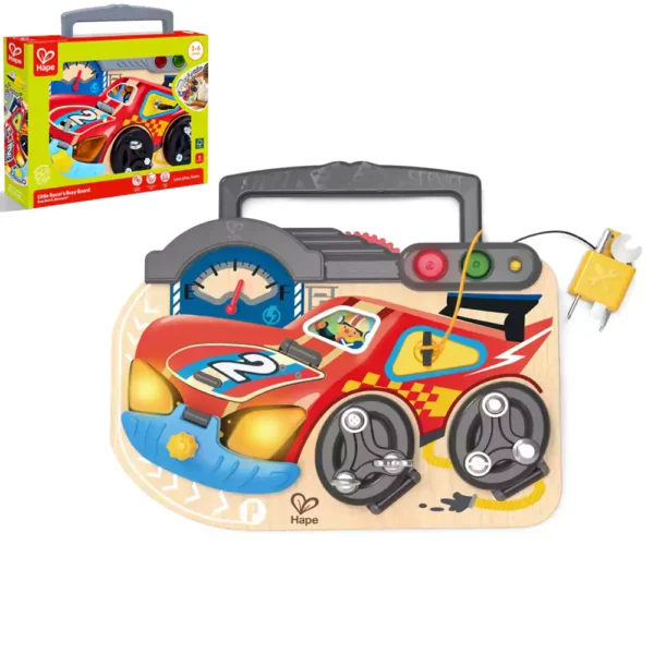 Tabelë aktive prej druri për fëmijë Little Car Mechanic Hape
