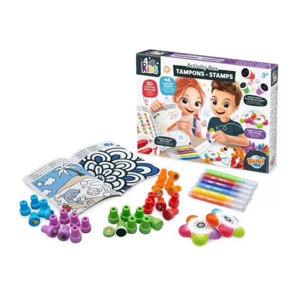 Kuti aktivitetesh, Activity box - Stamps Buki France