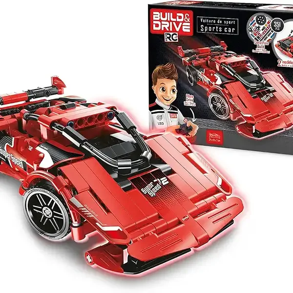 Formuese makinë sportive me telekomandë, Red radio-controlled sports car model - Buki