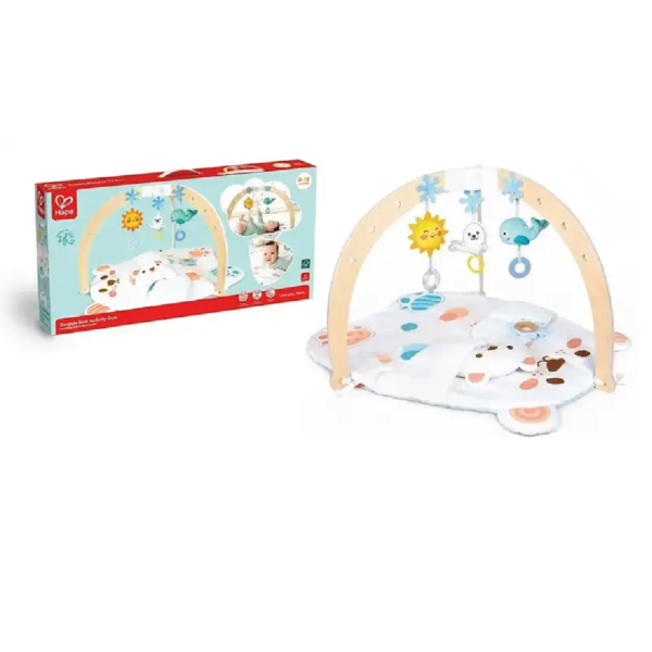 Tapet palestër, Snuggle Bear Activity Gym E0074 Polar Bear Development Mat for Kids Hape